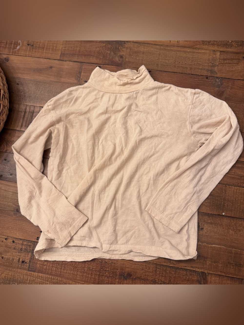 ISSEY MIYAKE PLANTATION Vintage Cotton Crinkle Turtleneck